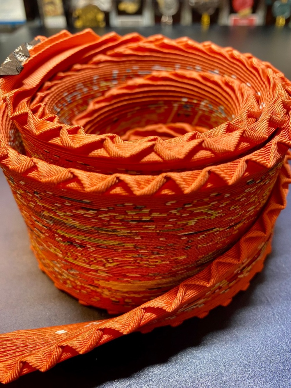 Hermès "La Comédie Italienne" Vintage Silk Carré Plissé Scarf - Orange - NWOT - Picture 3 of 9
